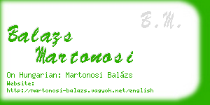 balazs martonosi business card